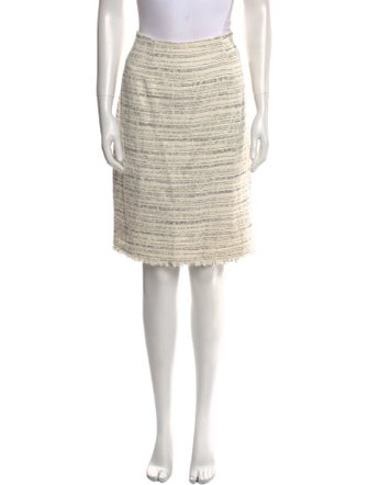 Tailored by Rebecca Taylor Raw-Edge Trim Knee-Length Skirt