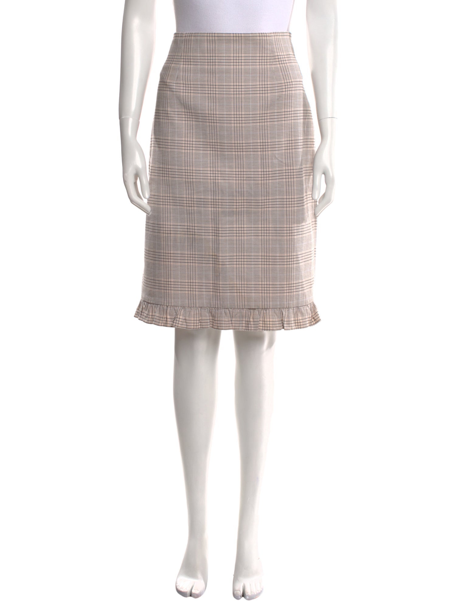Tailored by Rebecca Taylor Plaid Print Knee-Length Skirt