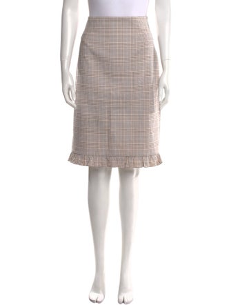 Tailored by Rebecca Taylor Plaid Print Knee-Length Skirt