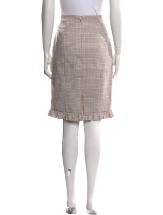 Tailored by Rebecca Taylor Plaid Print Knee-Length Skirt