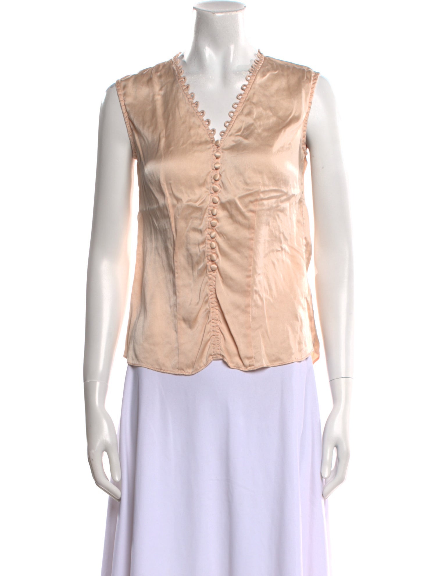 Tailored by Rebecca Taylor Silk V-Neck Blouse w/ Tags