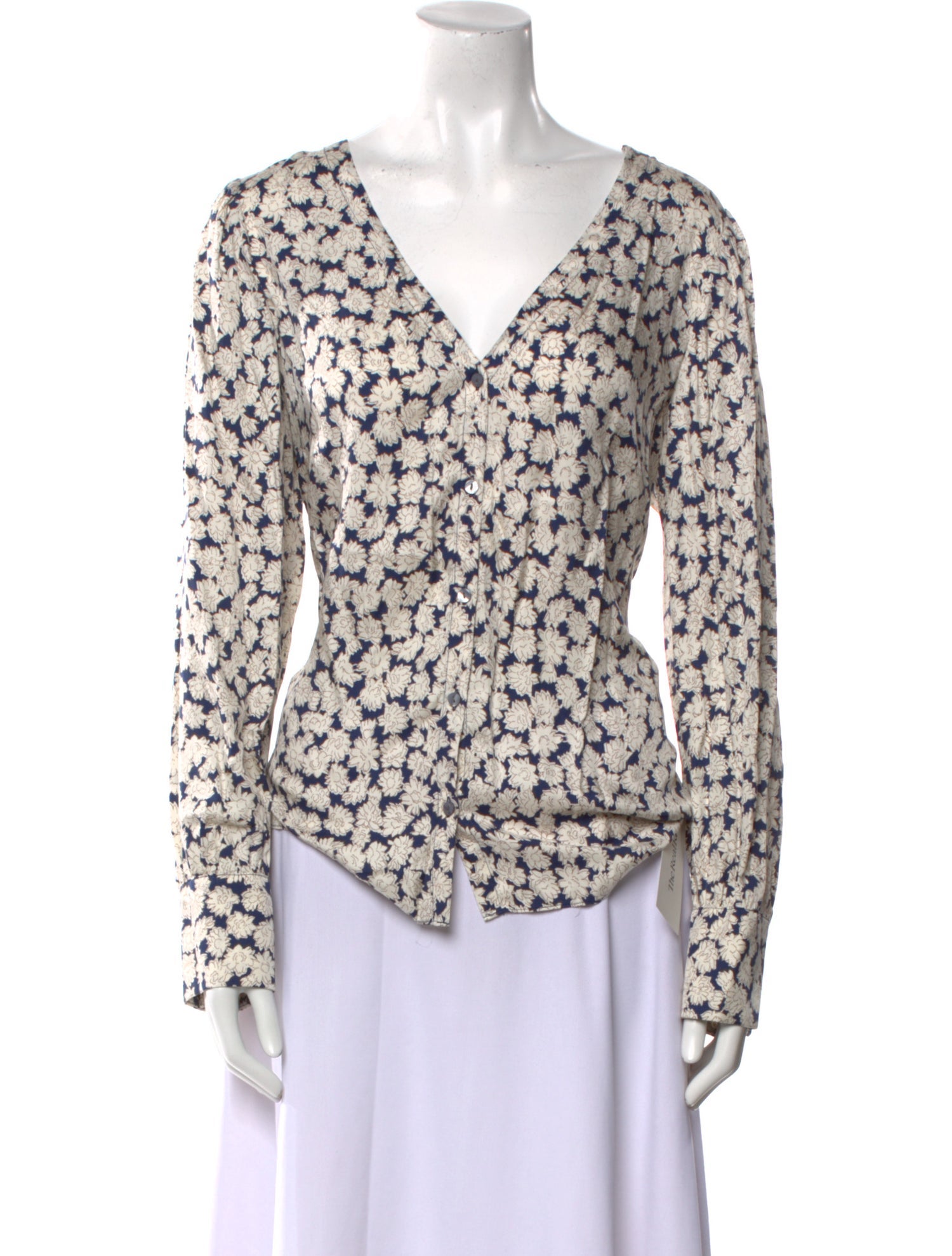 Tailored by Rebecca Taylor Floral Print V-Neck Blouse w/ Tags