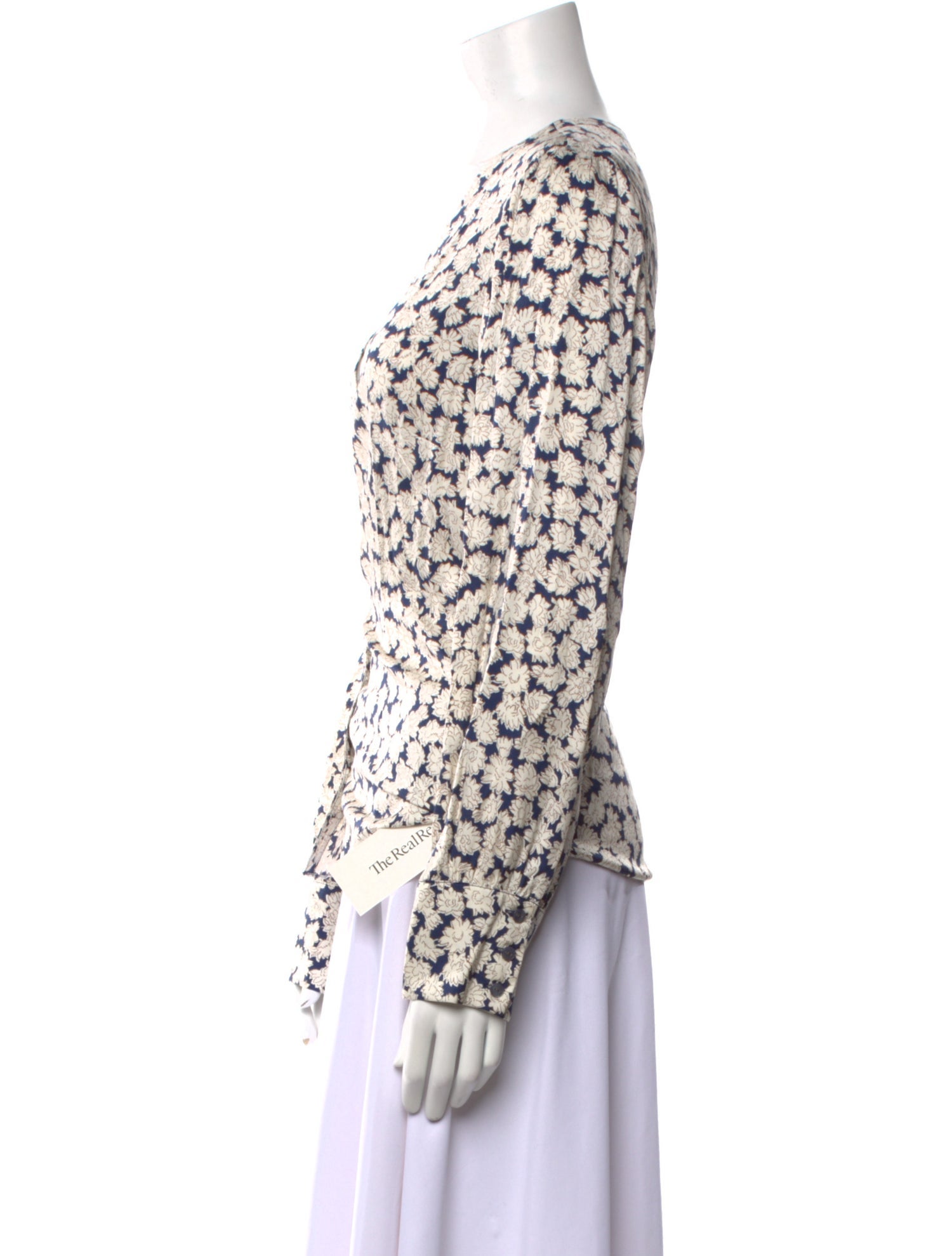 Tailored by Rebecca Taylor Floral Print V-Neck Blouse w/ Tags