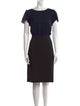 Tailored by Rebecca Taylor Bateau Neckline Knee-Length Dress