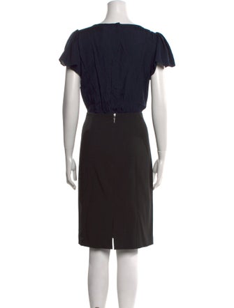 Tailored by Rebecca Taylor Bateau Neckline Knee-Length Dress