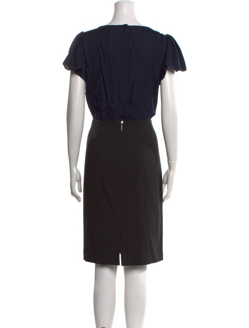 Tailored by Rebecca Taylor Bateau Neckline Knee-Length Dress