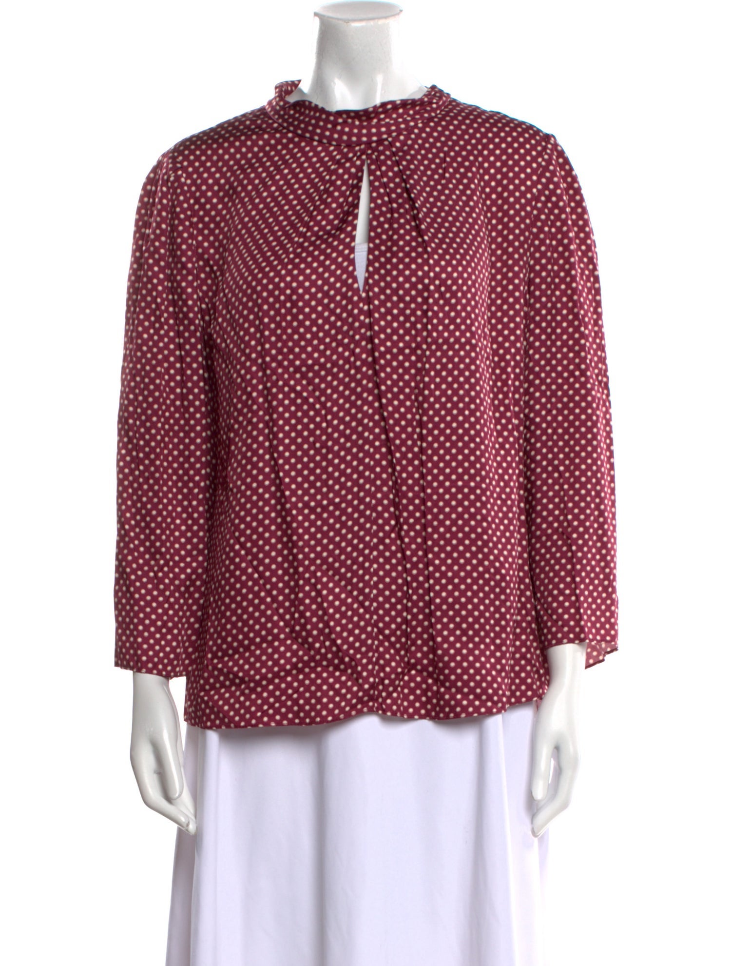 Tailored by Rebecca Taylor Polka Dot Print Crew Neck Blouse w/ Tags