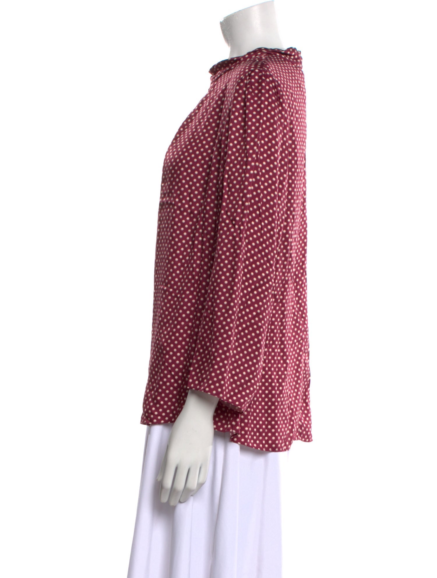 Tailored by Rebecca Taylor Polka Dot Print Crew Neck Blouse w/ Tags