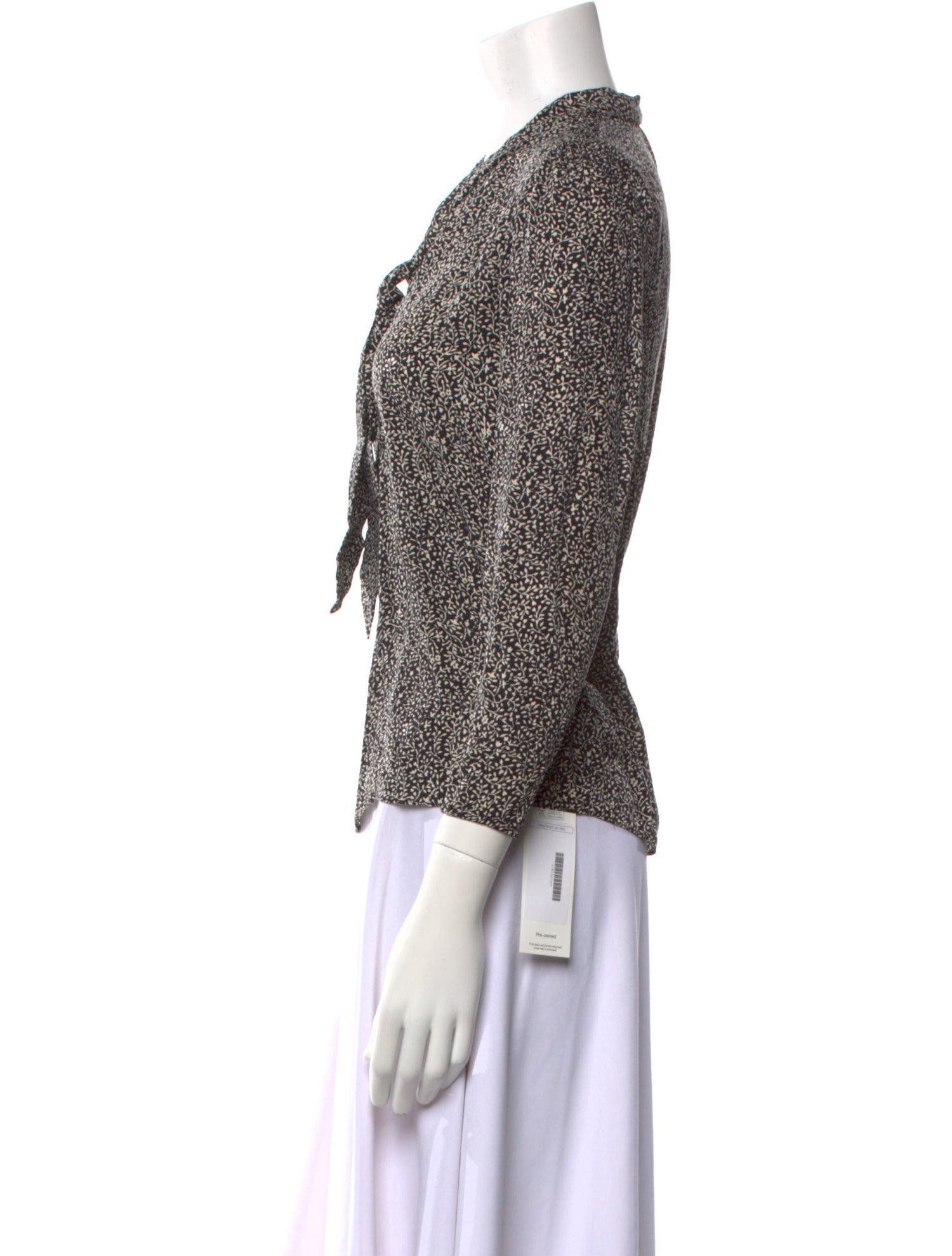 Tailored by Rebecca Taylor Silk Printed Blouse w/ Tags