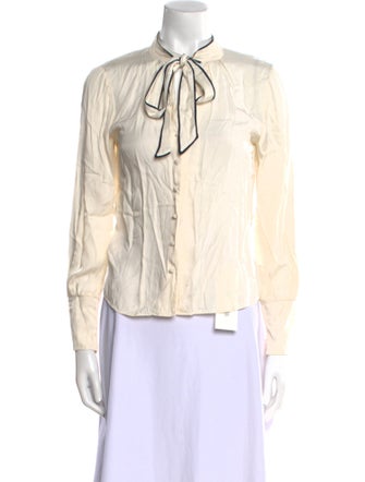 Tailored by Rebecca Taylor Long Sleeve Button-Up Top