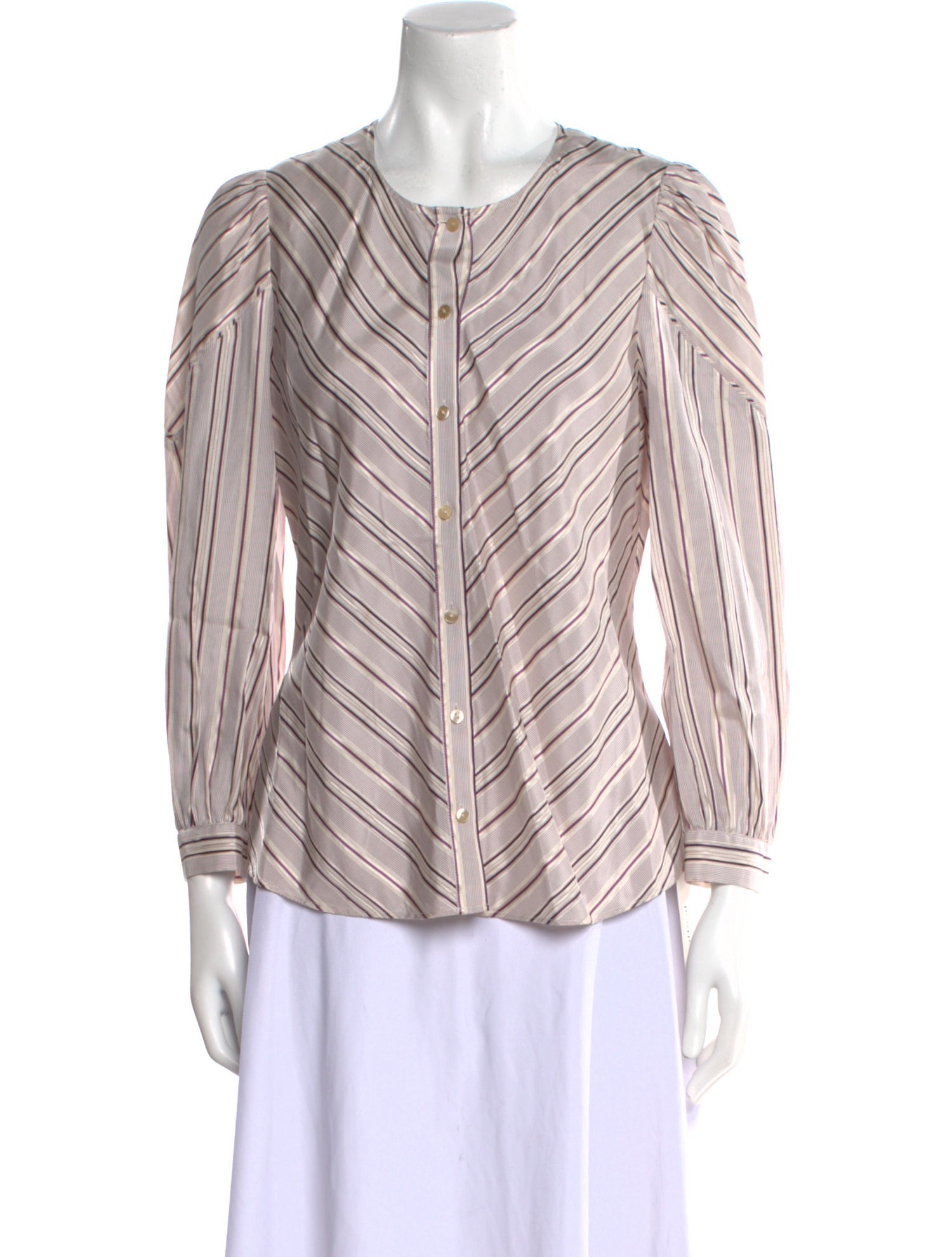 Tailored by Rebecca Taylor Striped Crew Neck Top w/ Tags