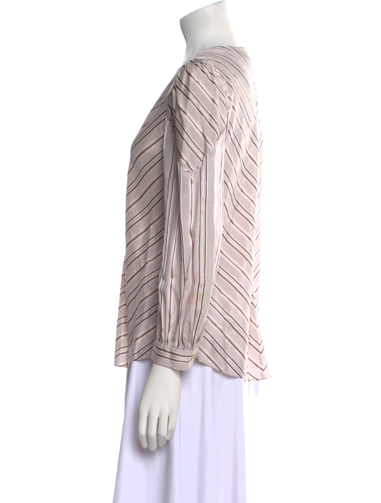 Tailored by Rebecca Taylor Striped Crew Neck Top w/ Tags