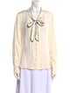 Tailored by Rebecca Taylor Tie Neck Long Sleeve Blouse