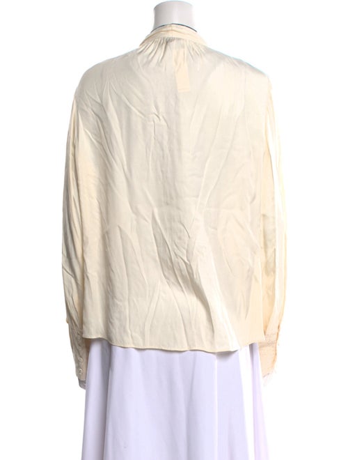 Tailored by Rebecca Taylor Tie Neck Long Sleeve Blouse