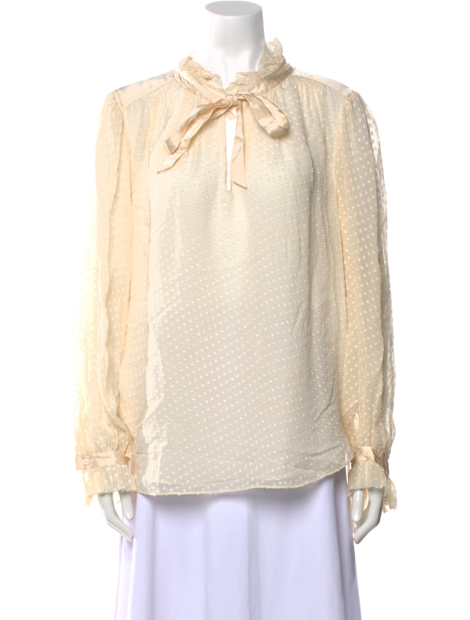 Tailored by Rebecca Taylor Silk Mock Neck Blouse