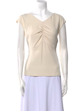 Tailored by Rebecca Taylor V-Neck Short Sleeve Top