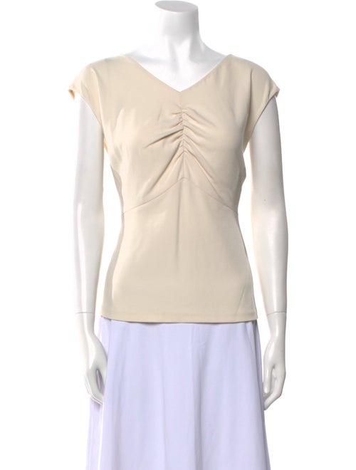 Tailored by Rebecca Taylor V-Neck Short Sleeve Top