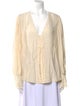 Tailored by Rebecca Taylor Silk V-Neck Blouse