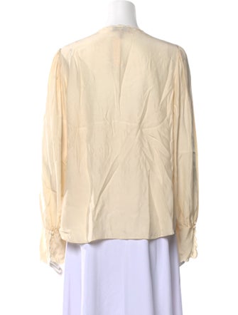 Tailored by Rebecca Taylor Silk V-Neck Blouse