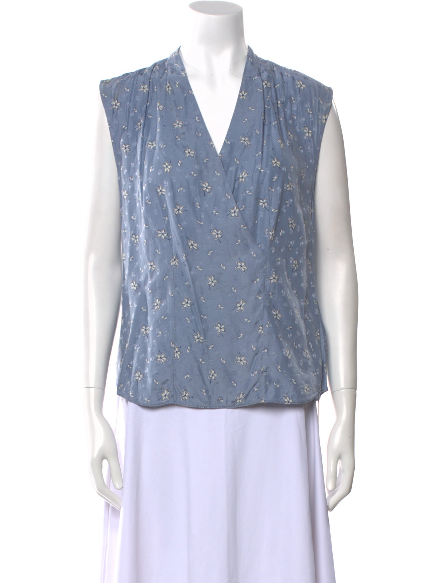 Tailored by Rebecca Taylor Printed V-Neck Blouse