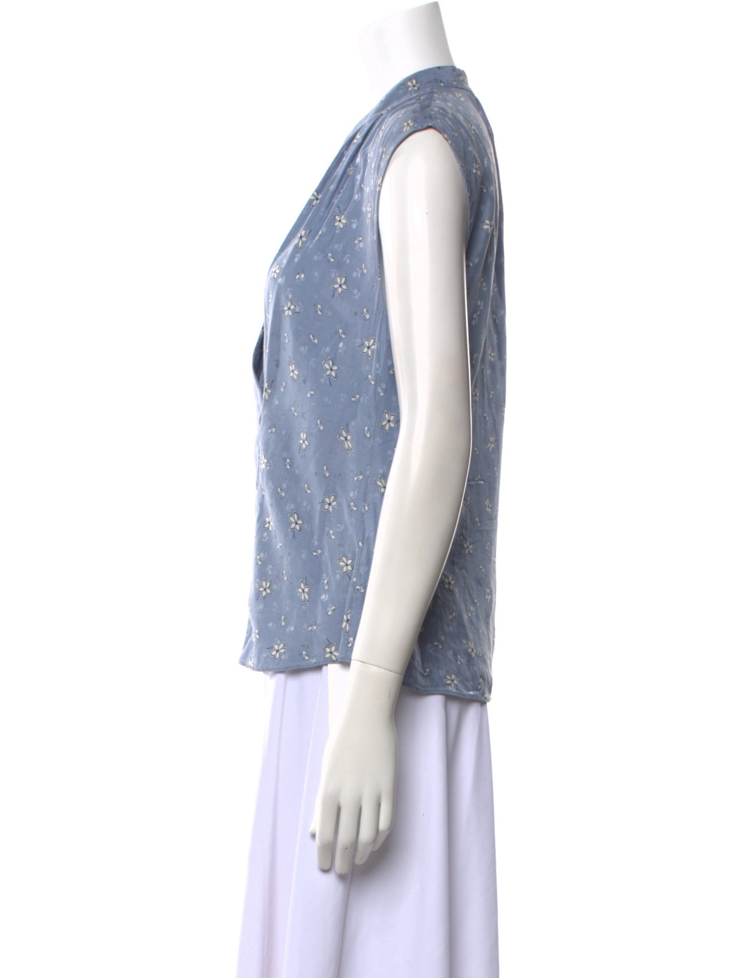 Tailored by Rebecca Taylor Printed V-Neck Blouse