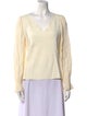 Tailored by Rebecca Taylor V-Neck Long Sleeve Blouse