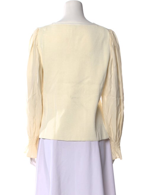 Tailored by Rebecca Taylor V-Neck Long Sleeve Blouse
