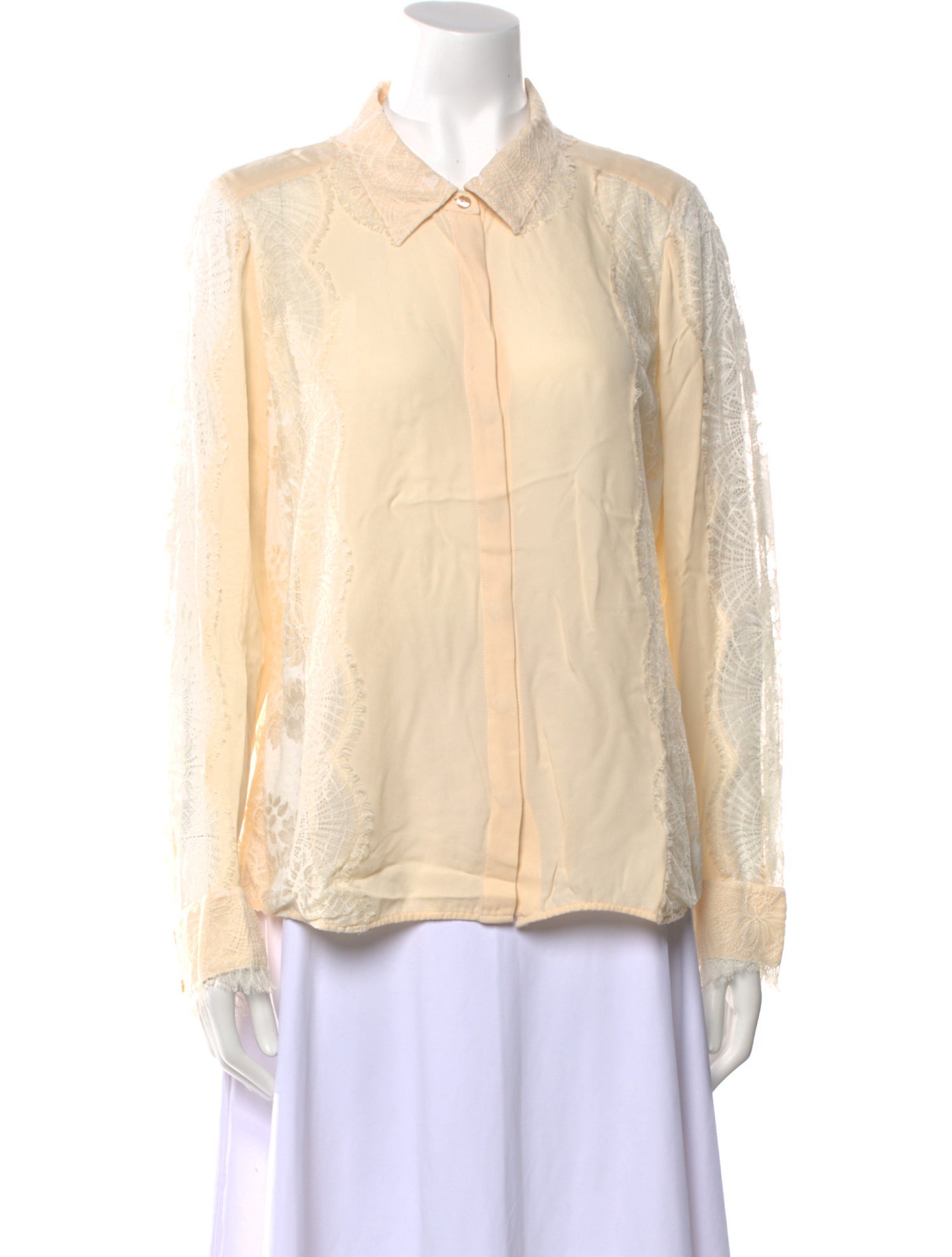 Tailored by Rebecca Taylor Silk Long Sleeve Button-Up Top w/ Tags