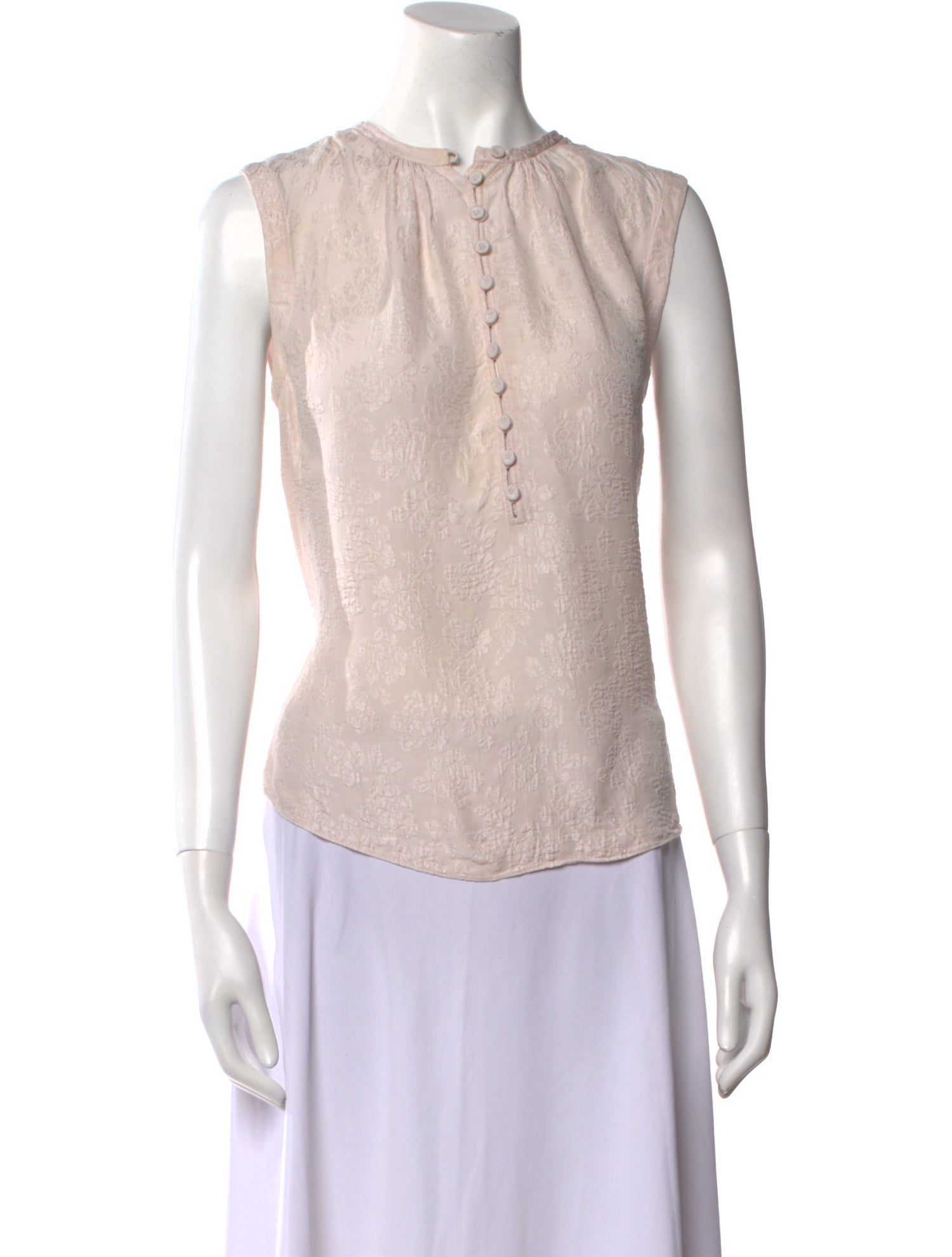 Tailored by Rebecca Taylor Silk Scoop Neck Polo