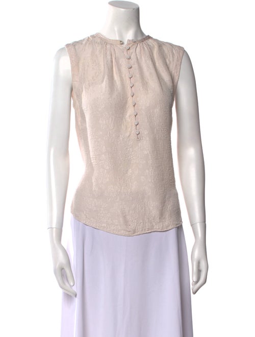 Tailored by Rebecca Taylor Silk Scoop Neck Polo