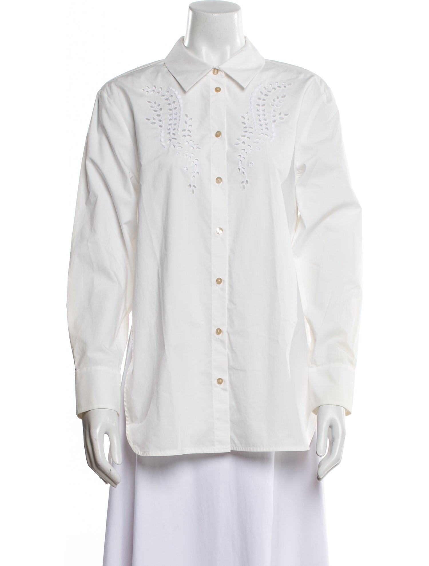 Tailored by Rebecca Taylor Long Sleeve Button-Up Top