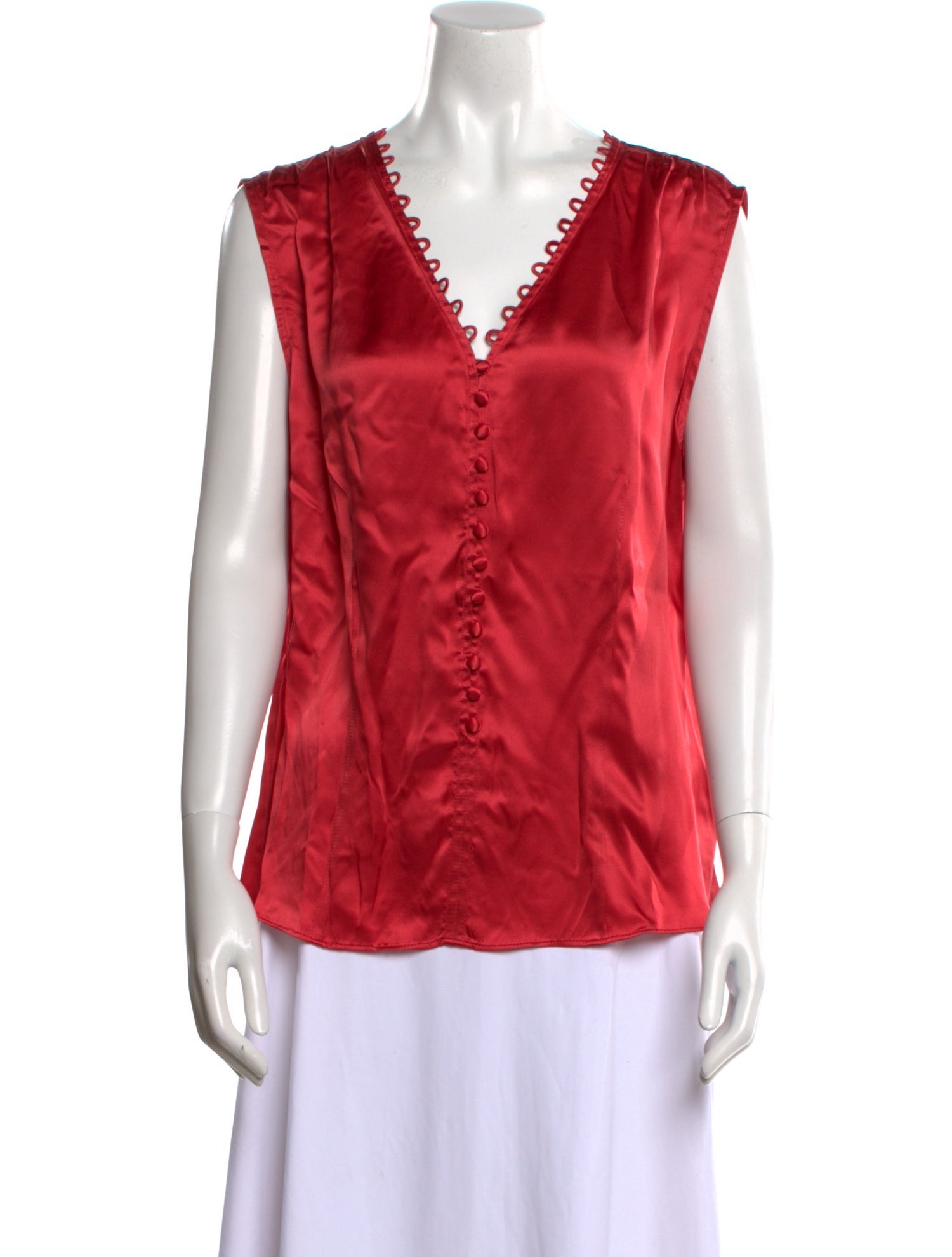 Tailored by Rebecca Taylor Silk V-Neck Blouse