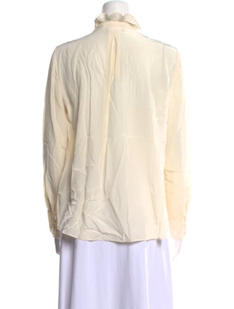 Tailored by Rebecca Taylor Silk Mock Neck Blouse