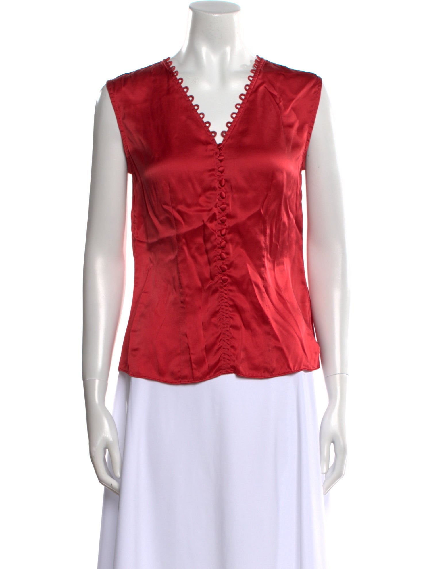 Tailored by Rebecca Taylor Silk V-Neck Blouse