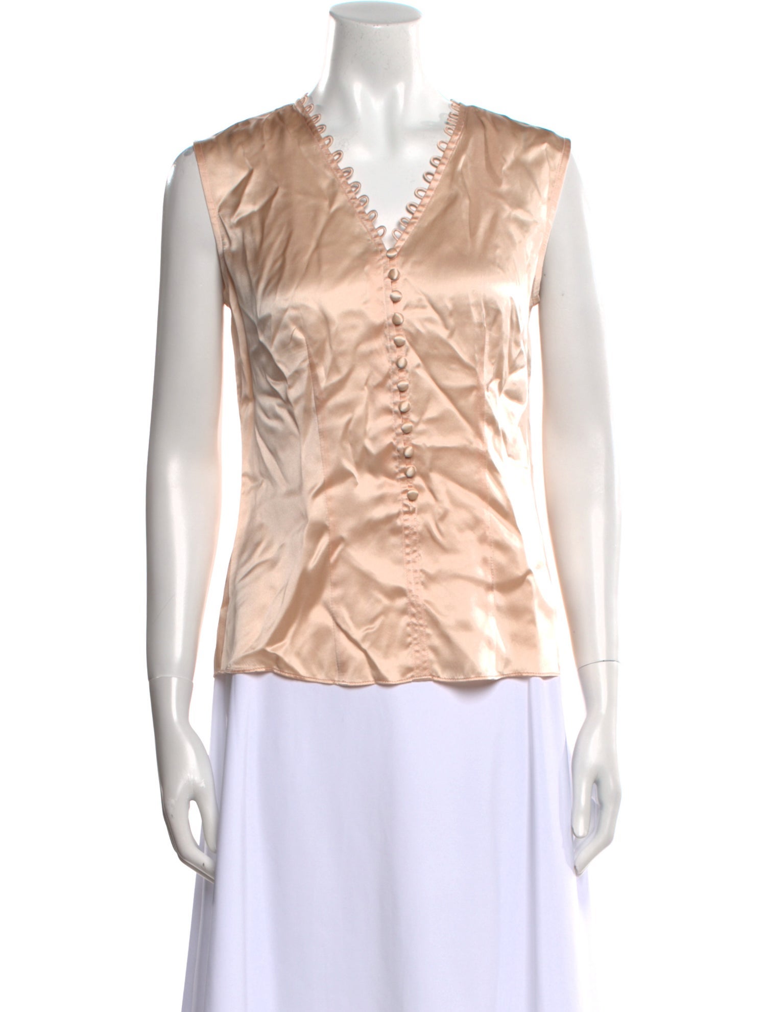 Tailored by Rebecca Taylor Silk V-Neck Blouse