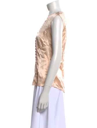 Tailored by Rebecca Taylor Silk V-Neck Blouse