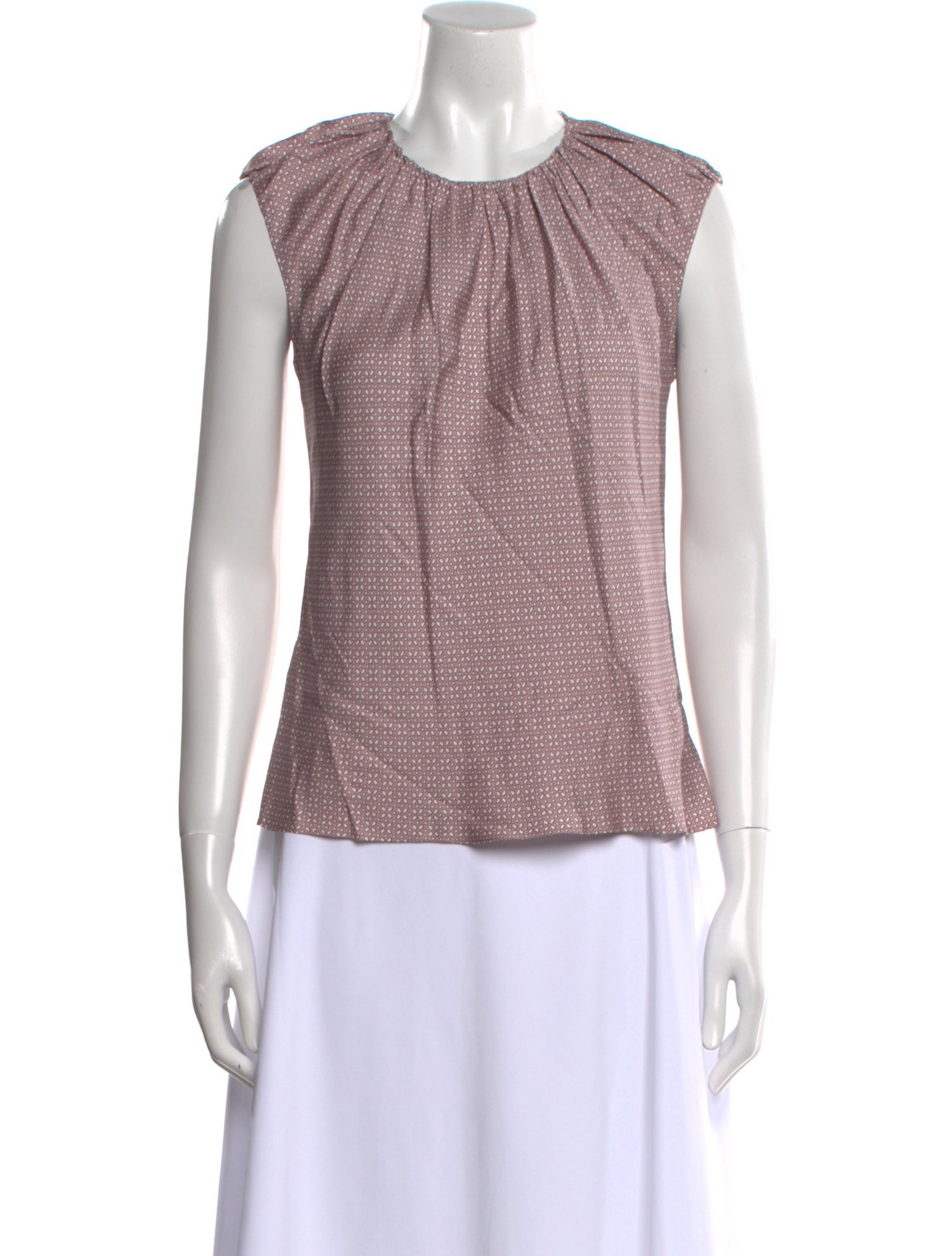 Tailored by Rebecca Taylor Crew Neck Sleeveless Top