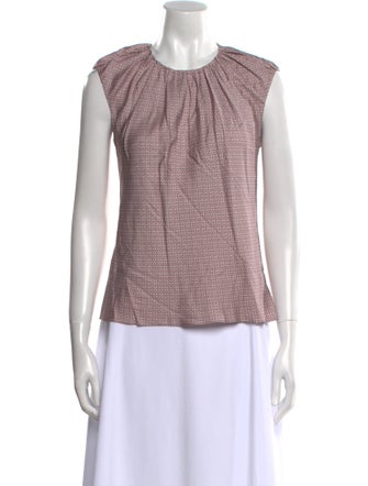 Tailored by Rebecca Taylor Crew Neck Sleeveless Top