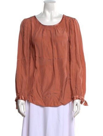Tailored by Rebecca Taylor Silk Scoop Neck Blouse