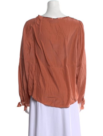 Tailored by Rebecca Taylor Silk Scoop Neck Blouse