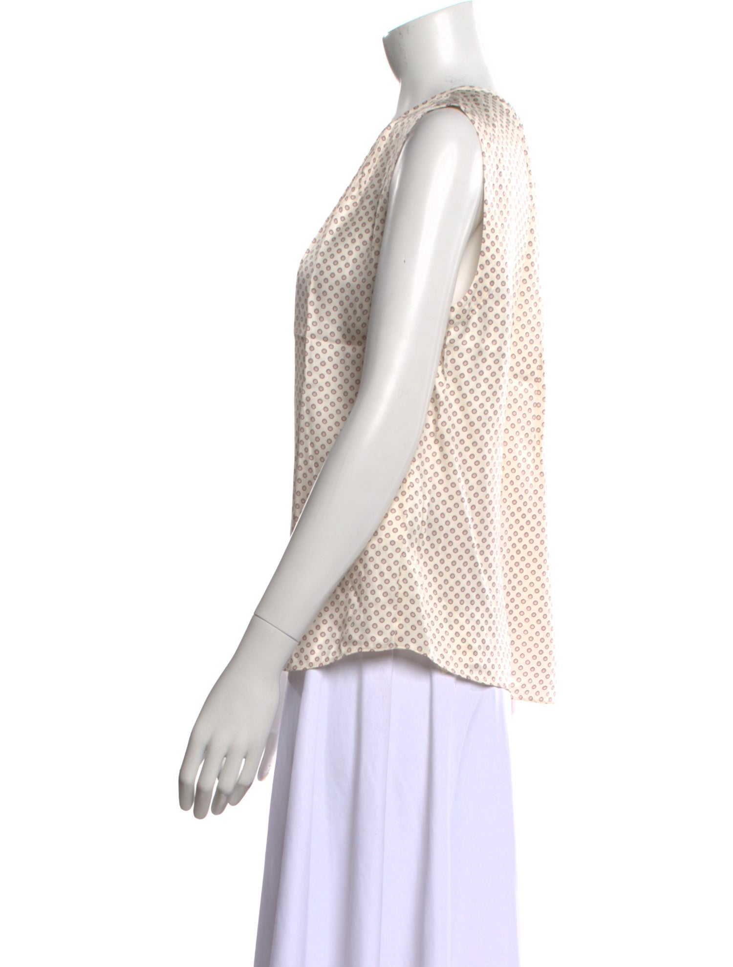 Tailored by Rebecca Taylor Polka Dot Print Crew Neck Top