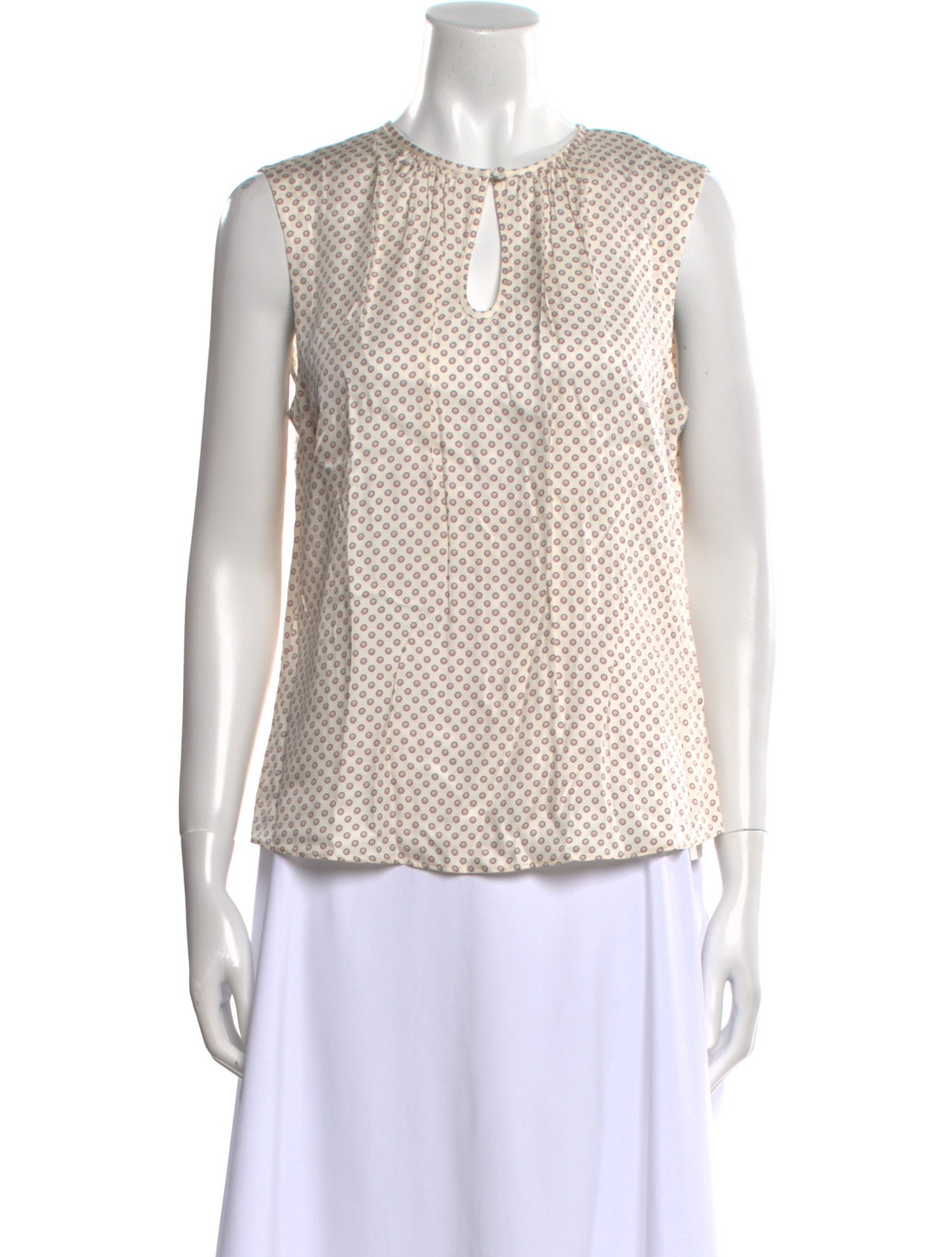 Tailored by Rebecca Taylor Printed Crew Neck Blouse