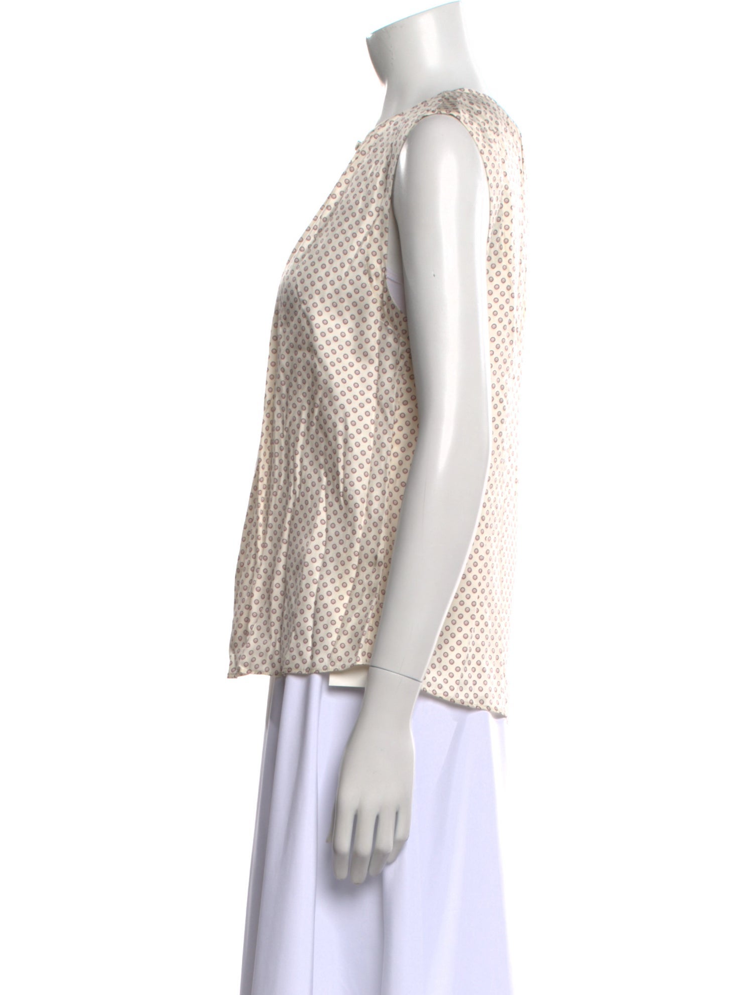 Tailored by Rebecca Taylor Printed Crew Neck Blouse