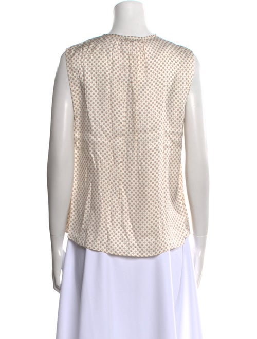 Tailored by Rebecca Taylor Printed Crew Neck Blouse