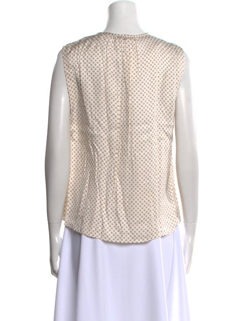 Tailored by Rebecca Taylor Polka Dot Print Crew Neck Blouse