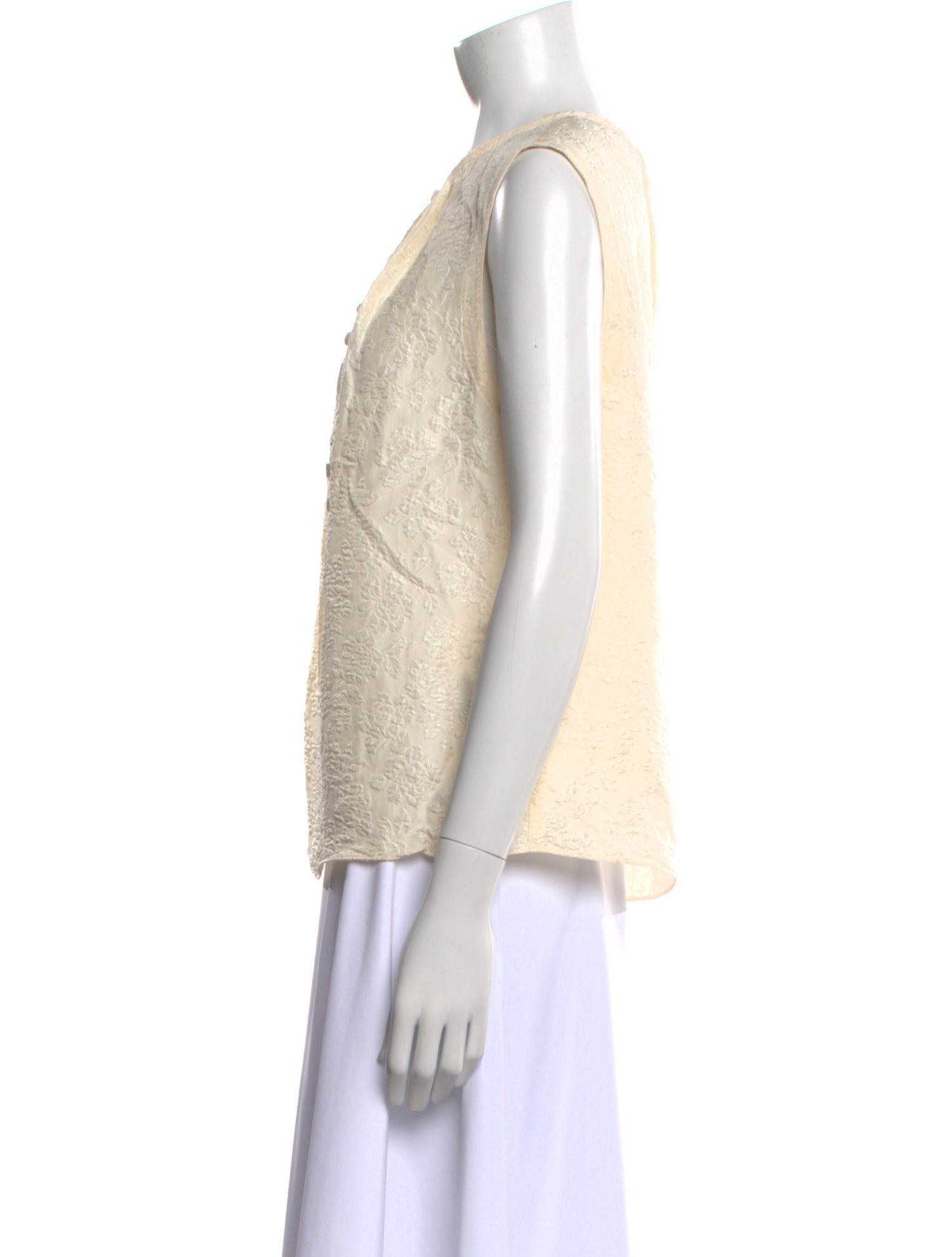 Tailored by Rebecca Taylor Silk Crew Neck Top