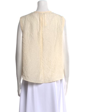 Tailored by Rebecca Taylor Silk Crew Neck Top