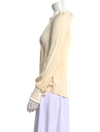 Tailored by Rebecca Taylor Silk Crew Neck Blouse