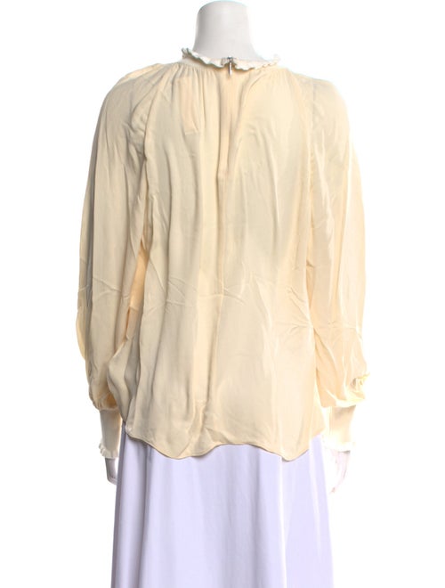 Tailored by Rebecca Taylor Silk Crew Neck Blouse