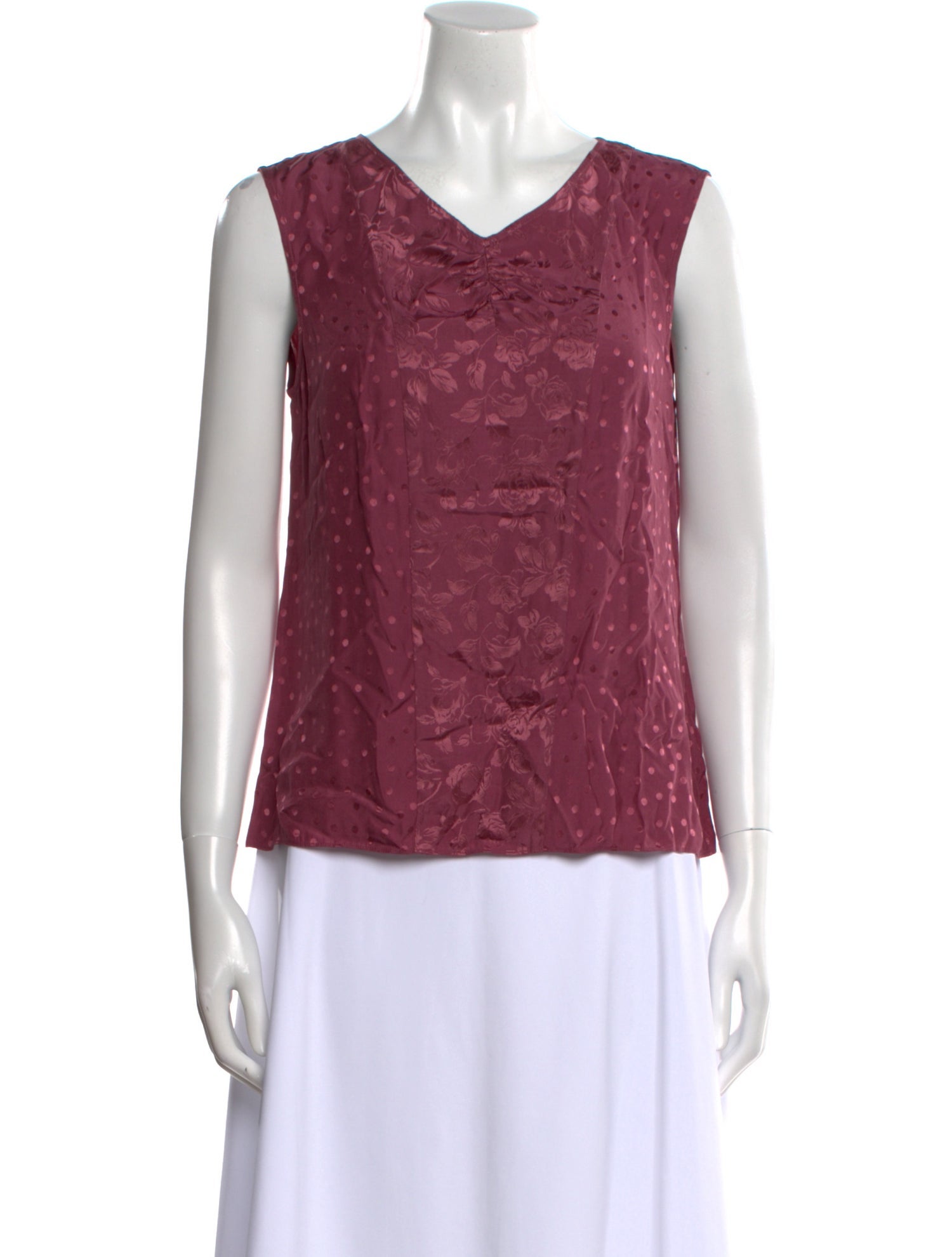 Tailored by Rebecca Taylor V-Neck Sleeveless Top